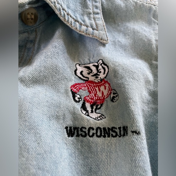 Brandon Vintage Denim Badger Shirt Boy's Size 5 - Picture 2 of 5